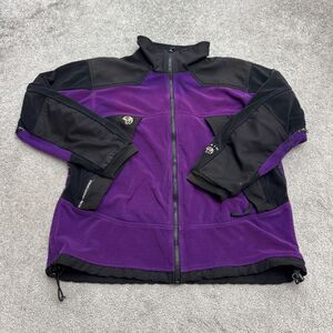 Vintage Mountain Hardwear GOre Windstopper Fleece Jacket Womens 12 Purple Black